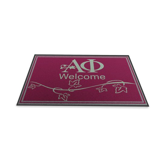 Alpha Phi Welcome Mat 4x6 – Greek Rugs