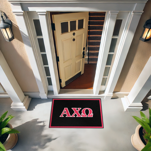 Alpha Chi Omega "Letters" Mat (3' x 4') - Greek-Rugs.com