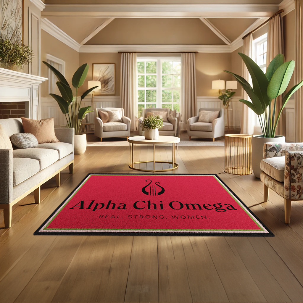 Alpha Chi Omega "Spirit" Rug (5'4" x 7'8") - Greek-Rugs.com
