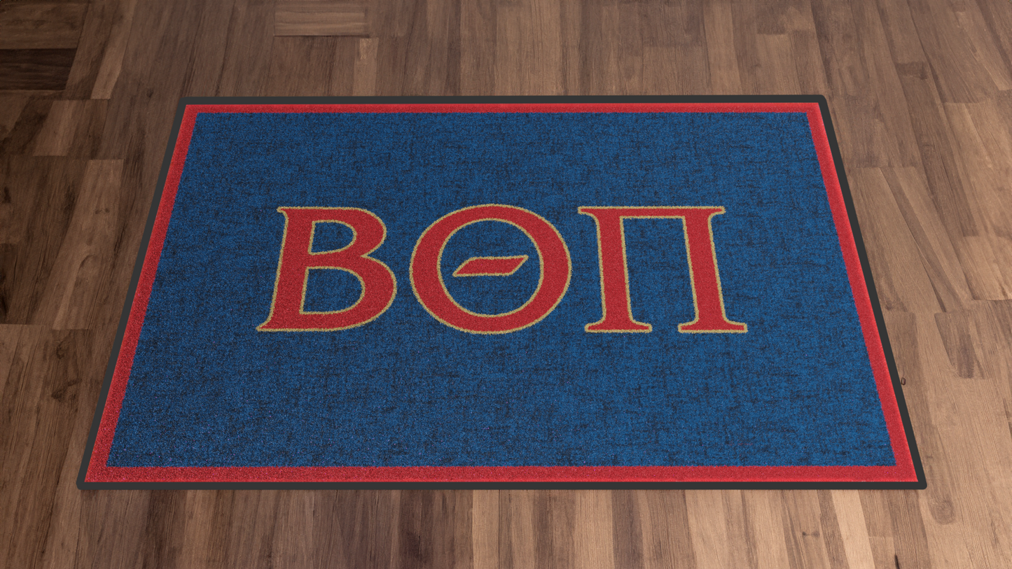 Beta Theta Pi "Letters" Mat (4' x 6') - Greek-Rugs.com
