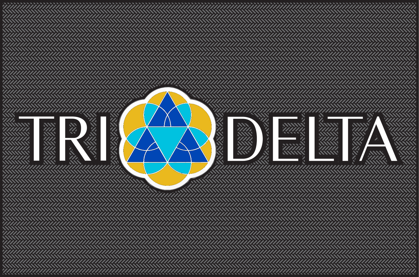 Delta Delta Delta Shoe Scraper Outdoor Mat (4' x 6')