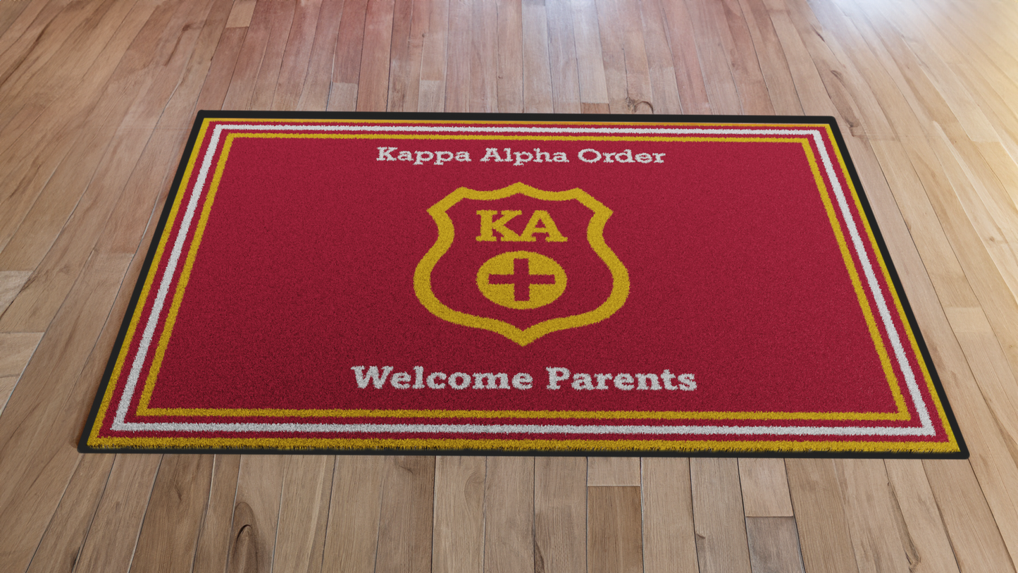 Kappa Alpha Order "Parents" Mat (4' x 6') - Greek-Rugs.com