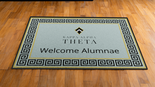 Kappa Alpha Theta "Alumnae" Mat (4' x 6') - Greek-Rugs.com