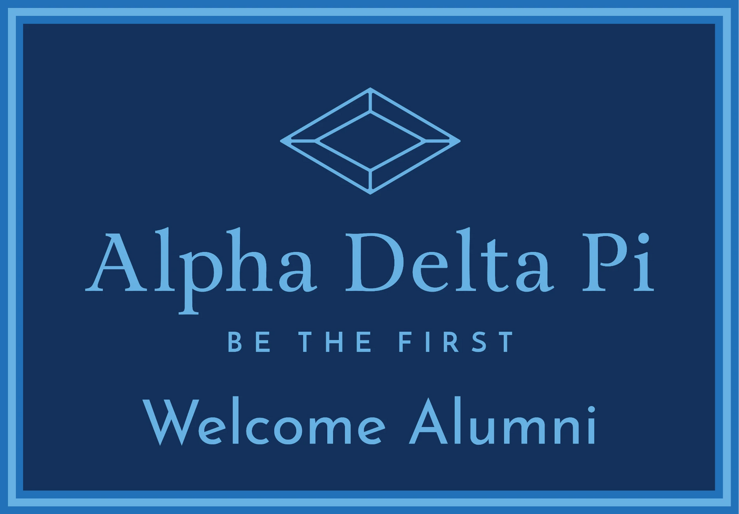 Alpha Delta Pi "Alumni" Mat (4' x 6') - Greek-Rugs.com