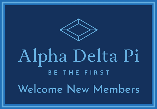 Alpha Delta Pi "New Members" Mat (4' x 6') - Greek-Rugs.com