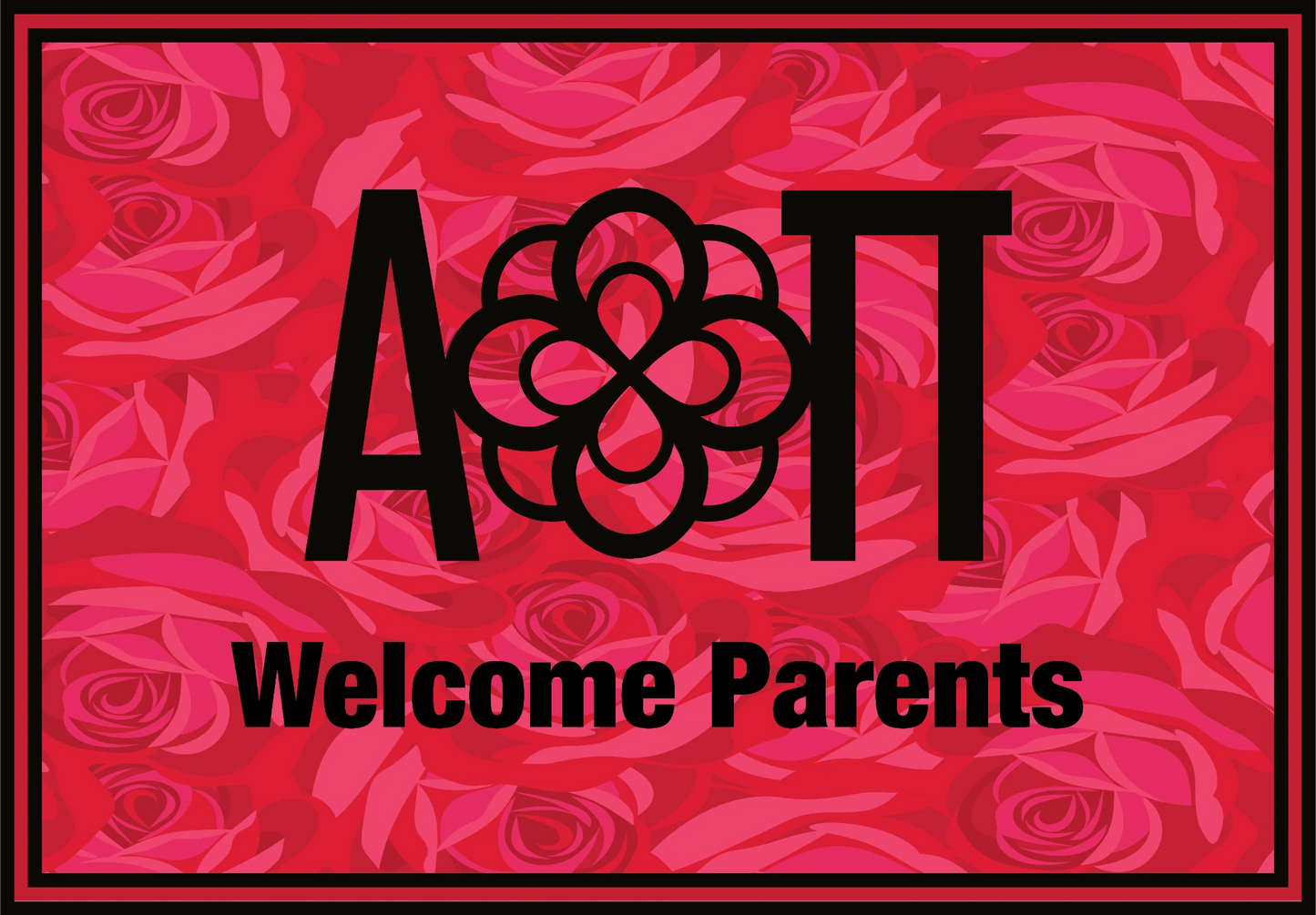 Alpha Omicron Pi "Parents" Mat (4' x 6') - Greek-Rugs.com