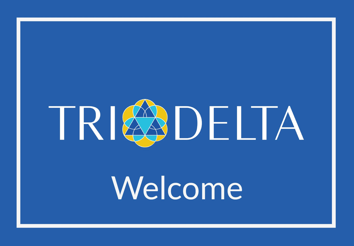 Delta Delta Delta "Welcome" Mat (4' x 6')