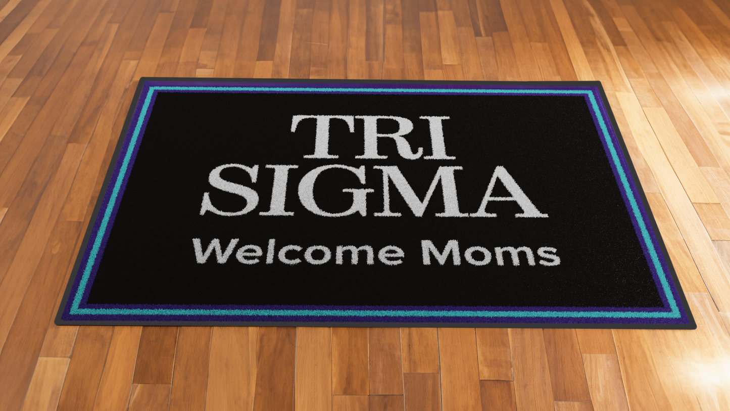 Sigma Sigma Sigma "Moms" Mat (4' x 6') - Greek-Rugs.com