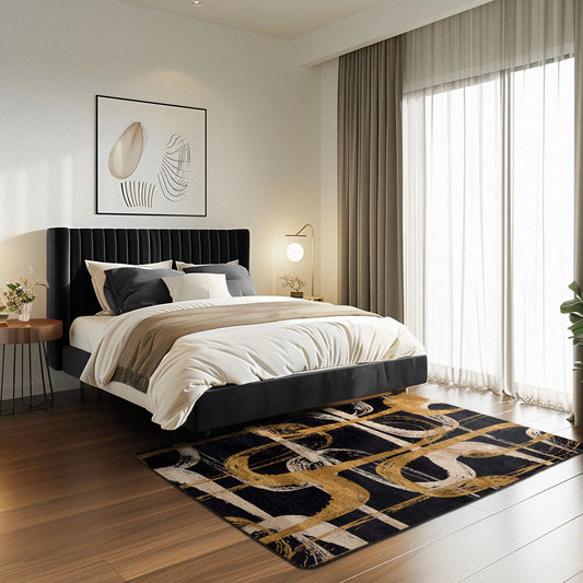 Unbranded Rug- Gold Elegance