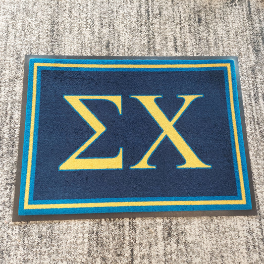 Sigma Chi "Letters" Mat (2' x 3') - Greek-Rugs.com