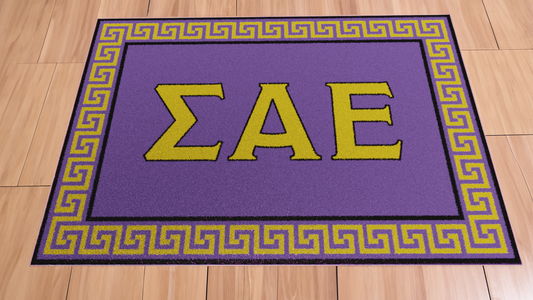 Sigma Alpha Epsilon "Letters" Rug (5'4" x 7'8") - Greek-Rugs.com