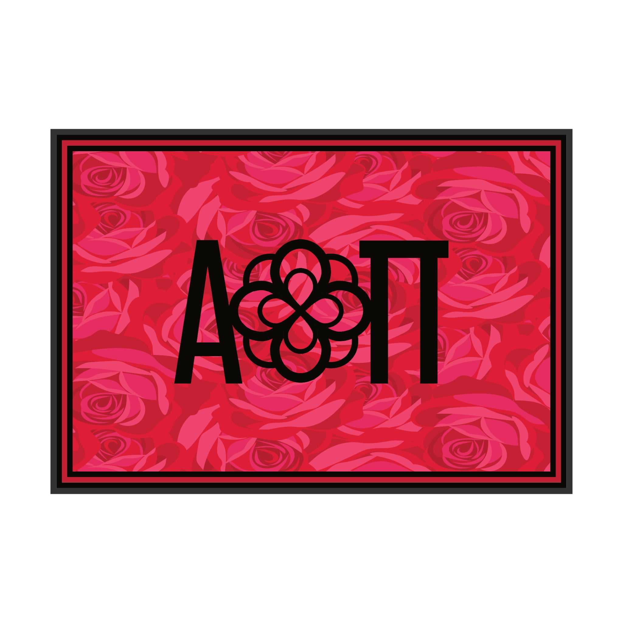 Alpha Omicron Pi Überwurfdecke – Bestickt, Superweich, 127x152 Cm, Sherpa-Material