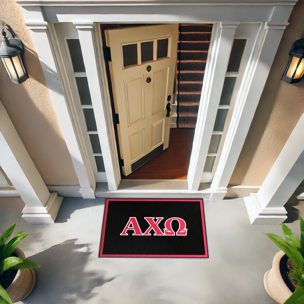 Alpha Chi Omega "Letters" Mat (3' x 4') - Greek-Rugs.com