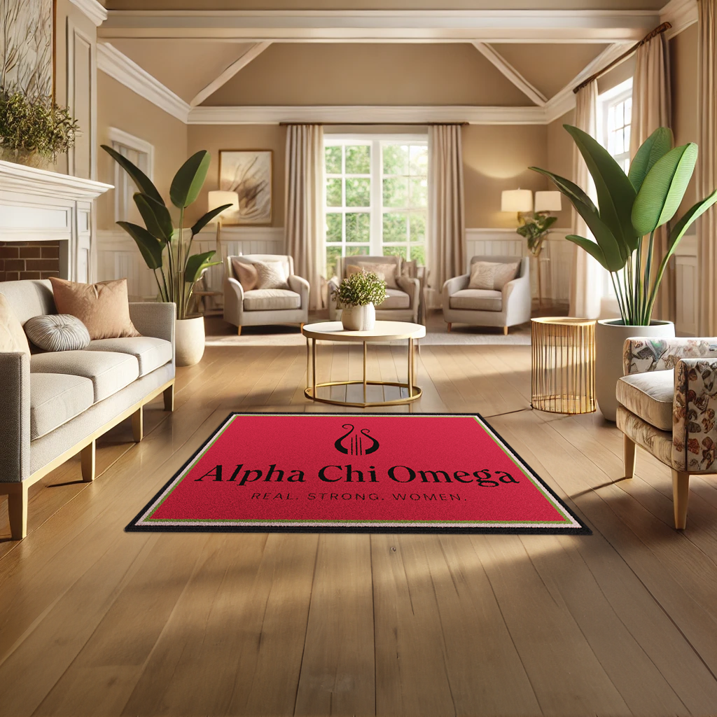 Alpha Chi Omega "Spirit" Rug (3'10" x 5'4") - Greek-Rugs.com