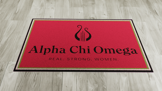 Alpha Chi Omega "Spirit" Rug (5'4" x  7'8") - Greek-Rugs.com