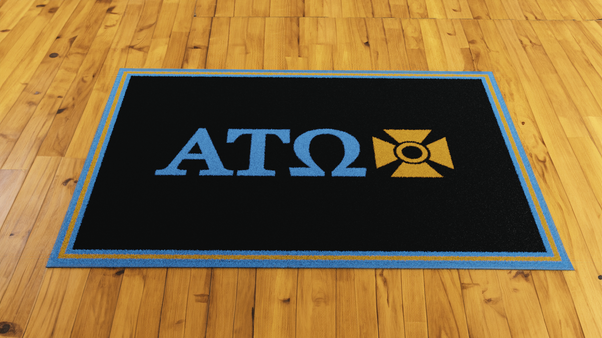 Alpha Tau Omega "Letters" Rug (7'8" x 10'9") - Greek-Rugs.com