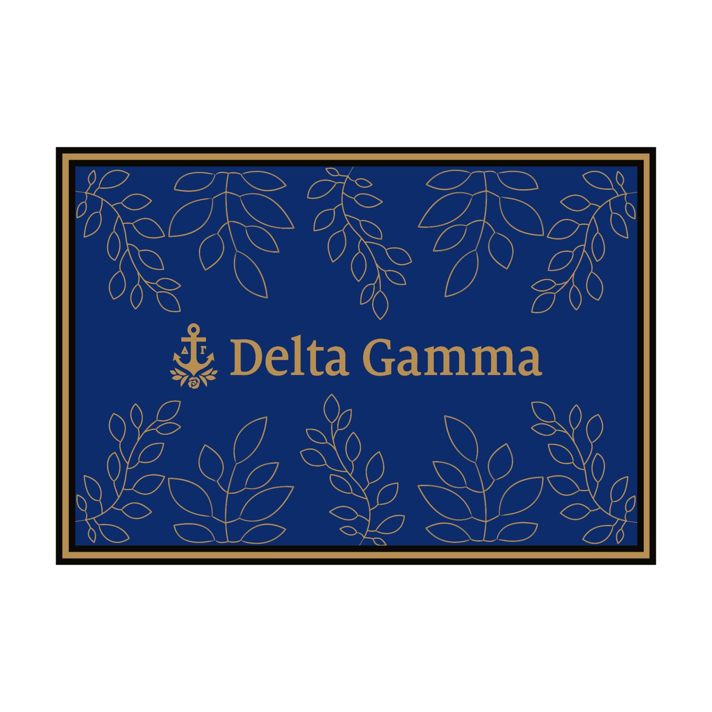 Delta Gamma Rug- Floral