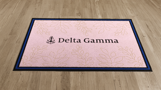 Delta Gamma "Floral" Rug (5'4" x  7'8")
