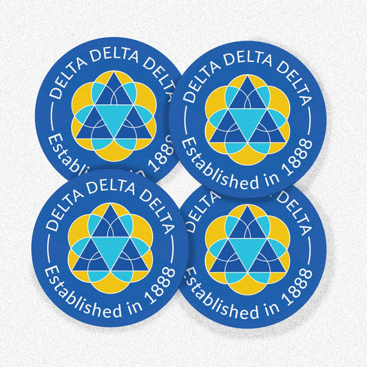 Delta Delta Delta Coaster Set (4 Coasters)