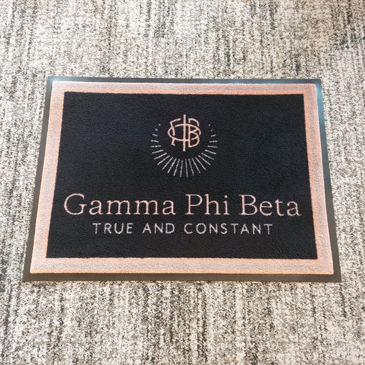 Gamma Phi Beta "Spirit" Mat (2' x 3') - Greek-Rugs.com