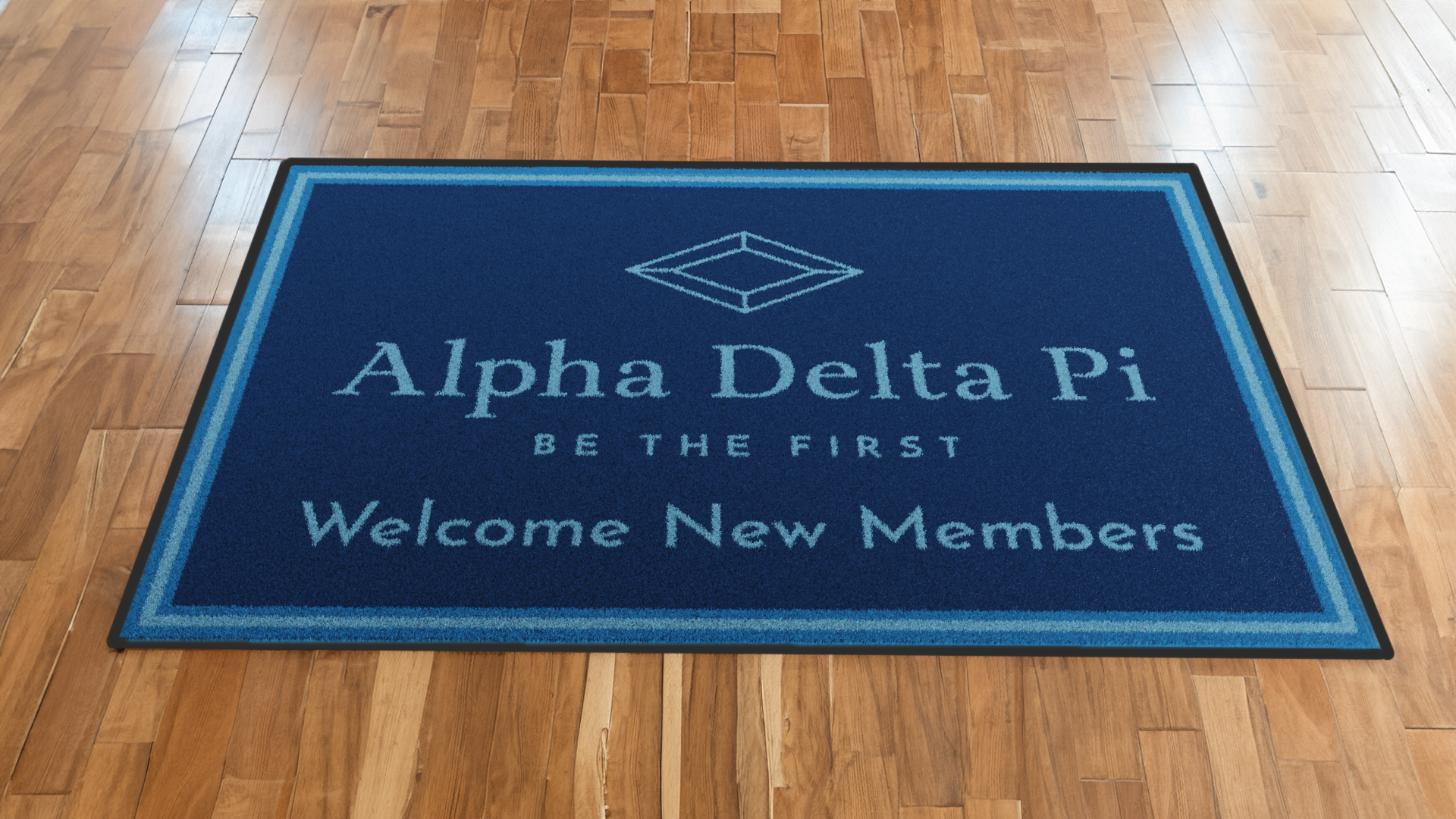 Alpha Delta Pi "New Members" Mat (4' x 6') - Greek-Rugs.com