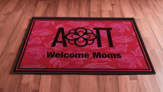 Alpha Omicron Pi "Moms" Mat (4' x 6') - Greek-Rugs.com