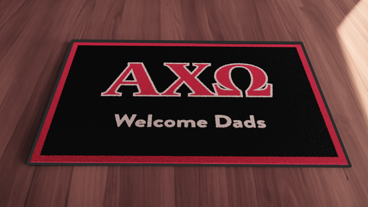 Alpha Chi Omega "Dads" Mat (4' x 6') - Greek-Rugs.com