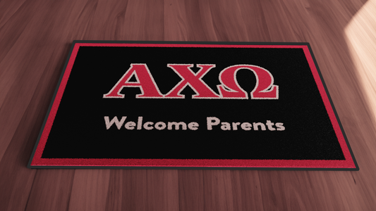Alpha Chi Omega "Parents" Mat (4' x 6') - Greek-Rugs.com
