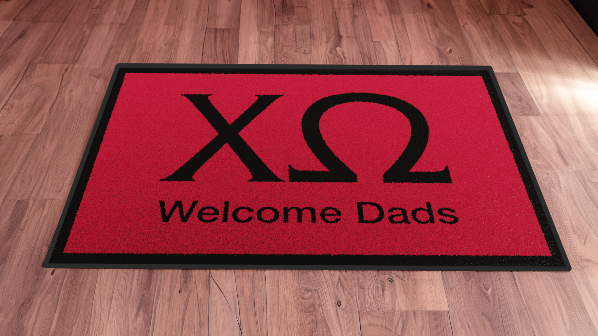 Chi Omega "Dads" Mat (4' x 6') - Greek-Rugs.com