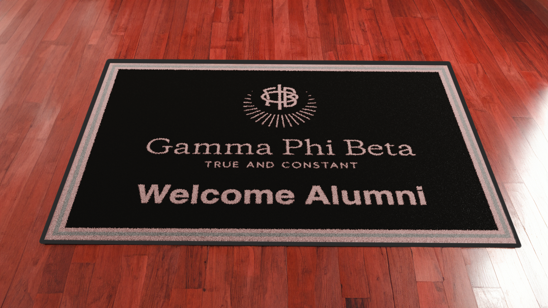 Gamma Phi Beta "Alumni" Mat (4' x 6') - Greek-Rugs.com