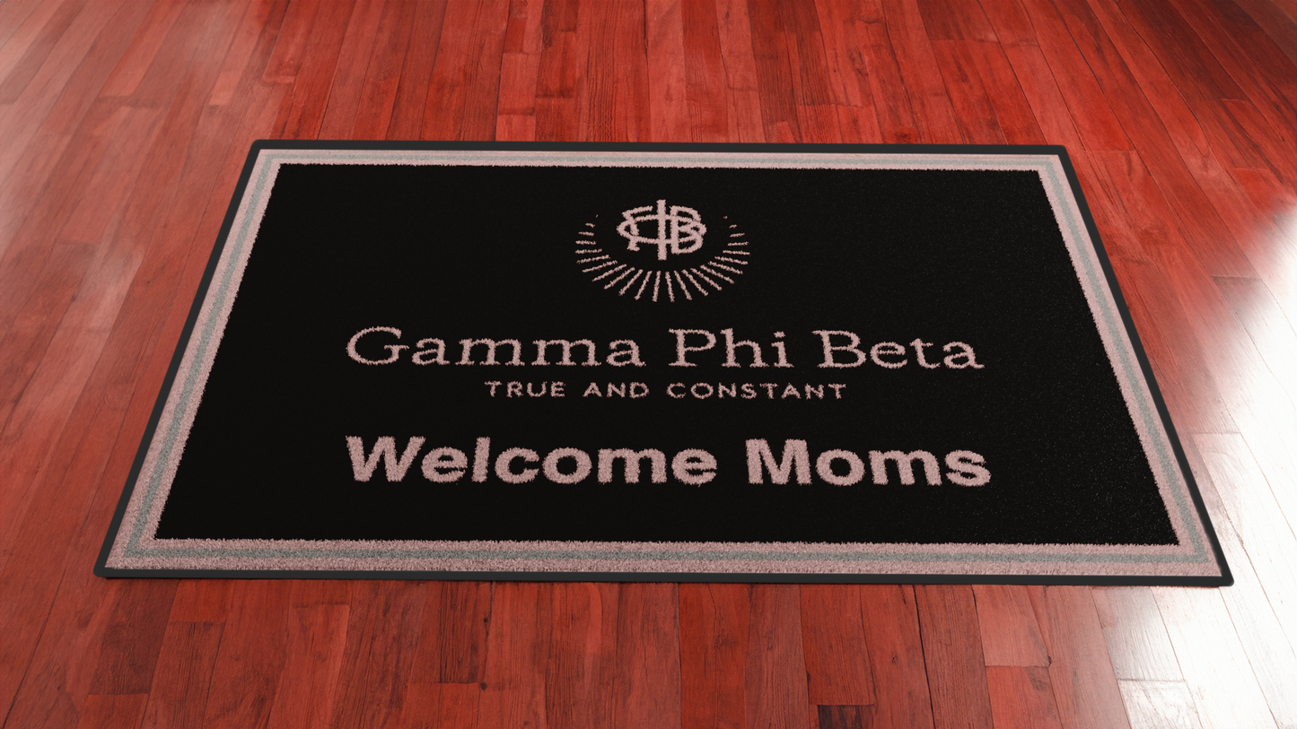 Gamma Phi Beta "Moms" Mat (4' x 6') - Greek-Rugs.com