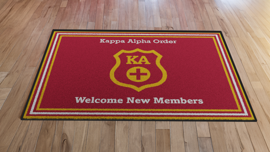 Kappa Alpha Order "New Members" Mat (4' x 6') - Greek-Rugs.com