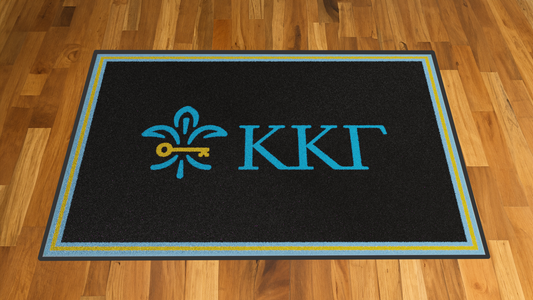 Kappa Kappa Gamma "Spirit" Mat (4' x 6') - Greek-Rugs.com