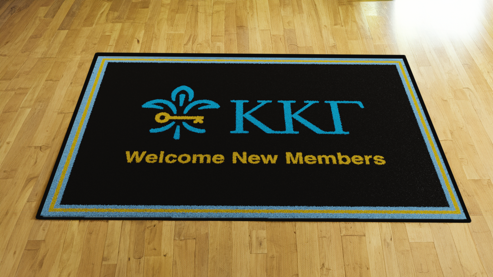 Kappa Kappa Gamma "New Members" Mat (4' x 6') - Greek-Rugs.com