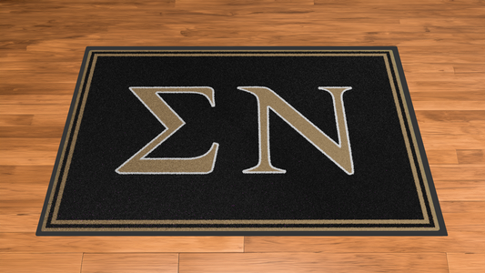 Sigma Nu "Letters" Mat (3' x 4') - Greek-Rugs.com