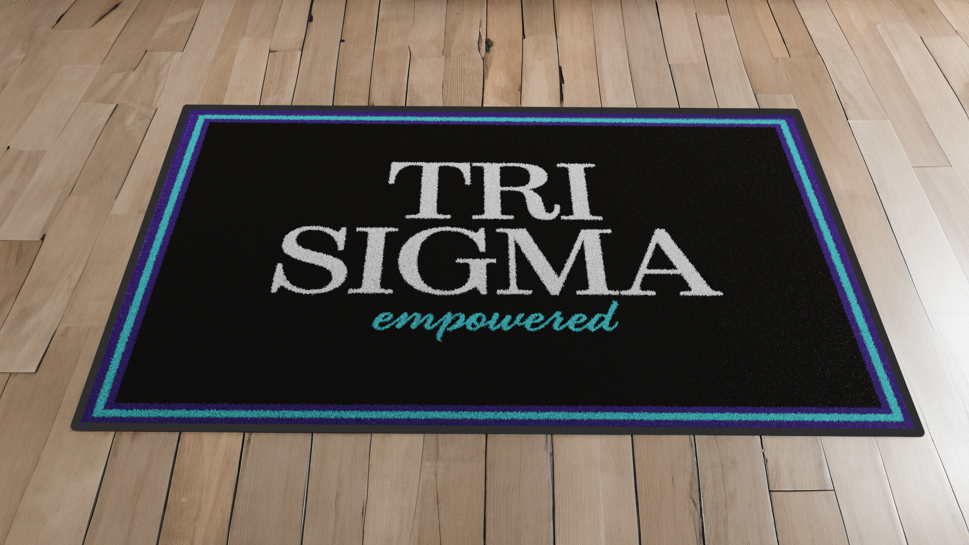 Sigma Sigma Sigma "Spirit" Mat (3' x 4') - Greek-Rugs.com