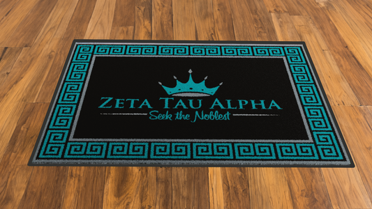 Zeta Tau Alpha "Spirit" Mat (4' x 6') - Greek-Rugs.com