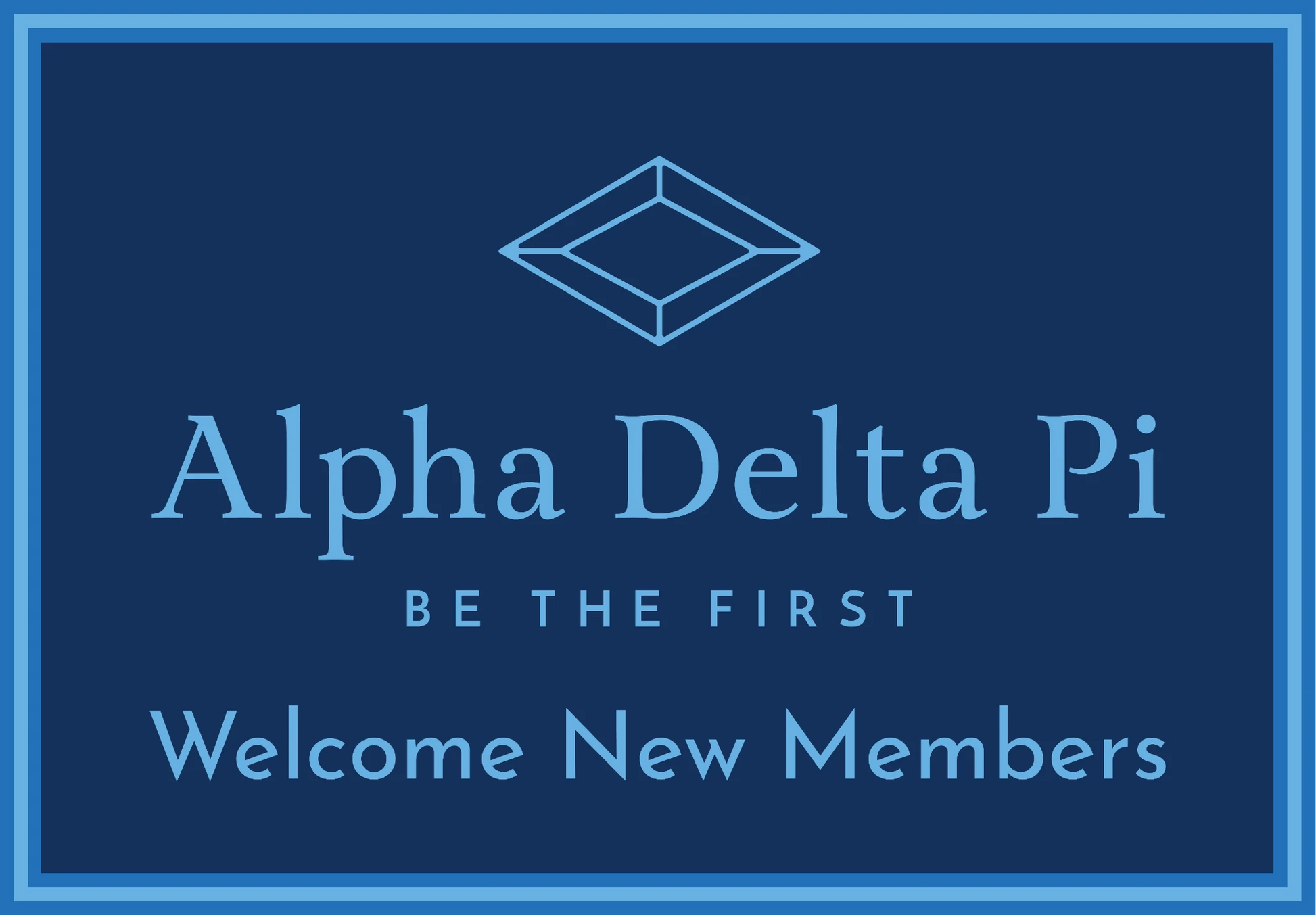 Alpha Delta Pi "New Members" Mat (4' x 6') - Greek-Rugs.com