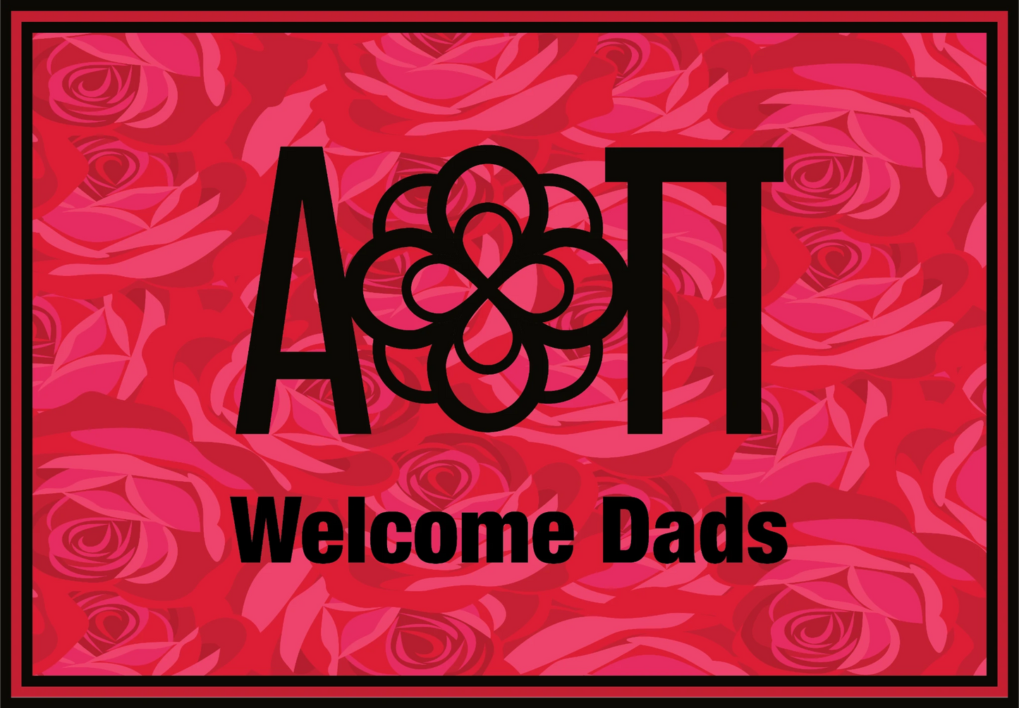 Alpha Omicron Pi "Dads" Mat (4' x 6') - Greek-Rugs.com