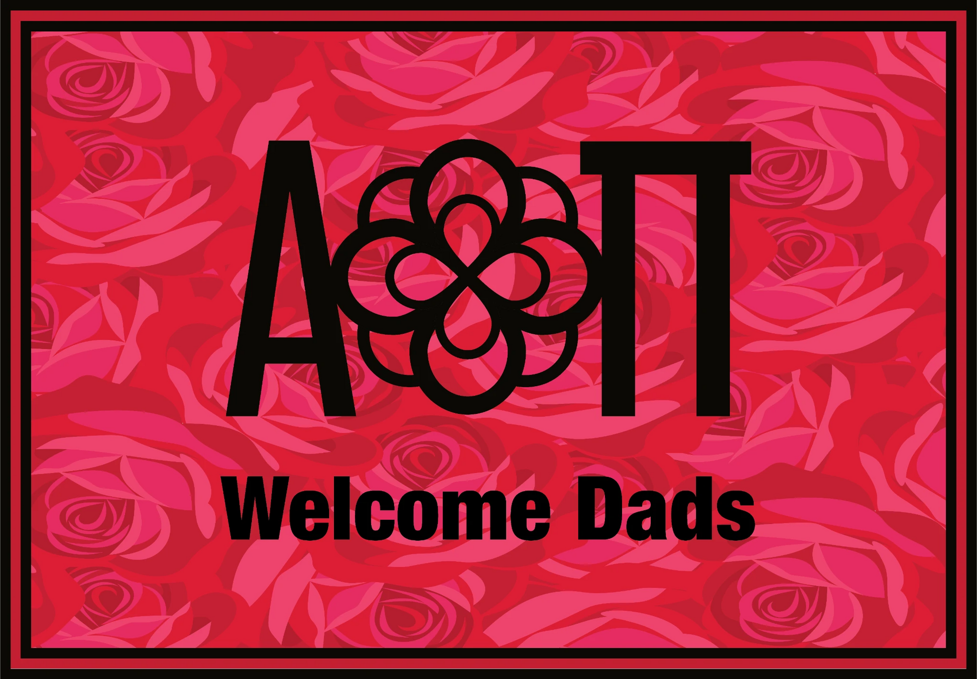 Alpha Omicron Pi "Dads" Mat (4' x 6') - Greek-Rugs.com