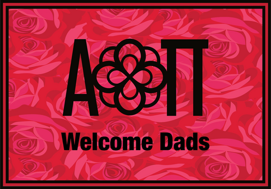 Alpha Omicron Pi "Dads" Mat (4' x 6') - Greek-Rugs.com