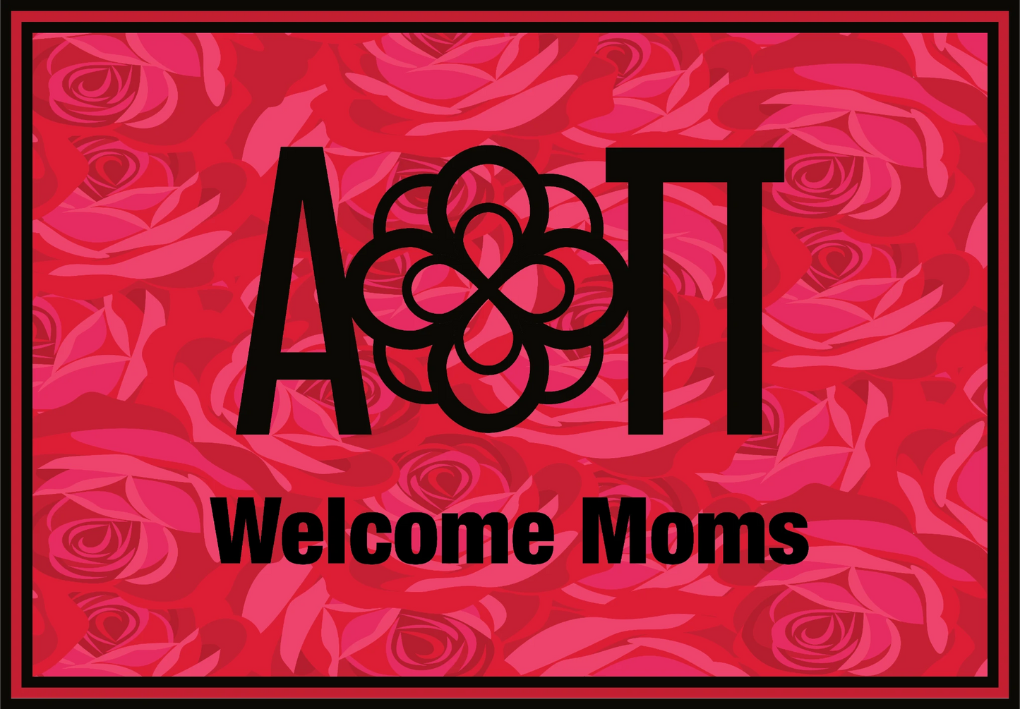 Alpha Omicron Pi "Moms" Mat (4' x 6') - Greek-Rugs.com