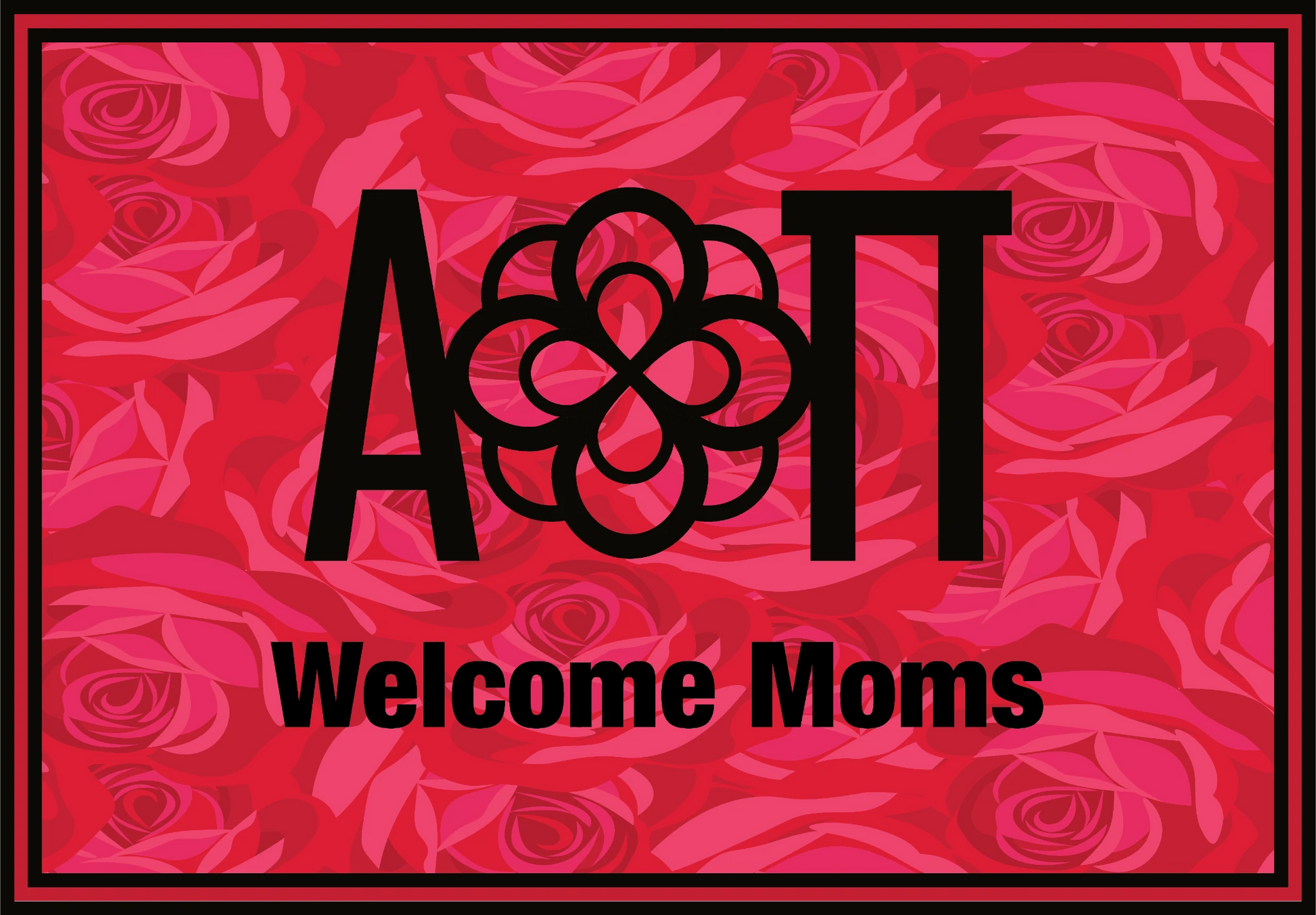 Alpha Omicron Pi "Moms" Mat (4' x 6') - Greek-Rugs.com