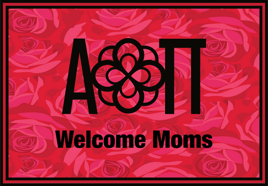 Alpha Omicron Pi "Moms" Mat (4' x 6') - Greek-Rugs.com