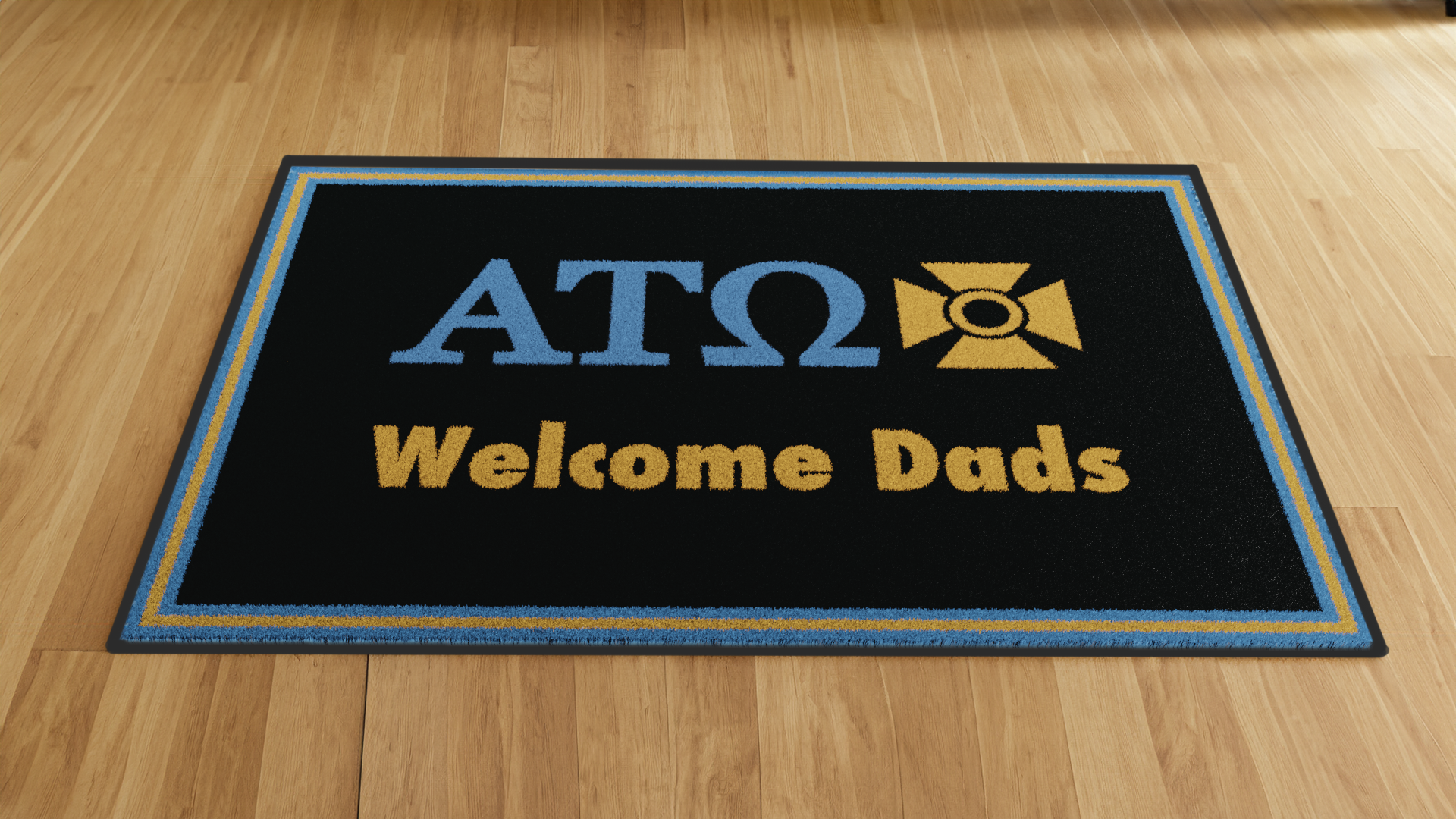 Alpha Tau Omega "Dads" Mat (4' x 6') - Greek-Rugs.com