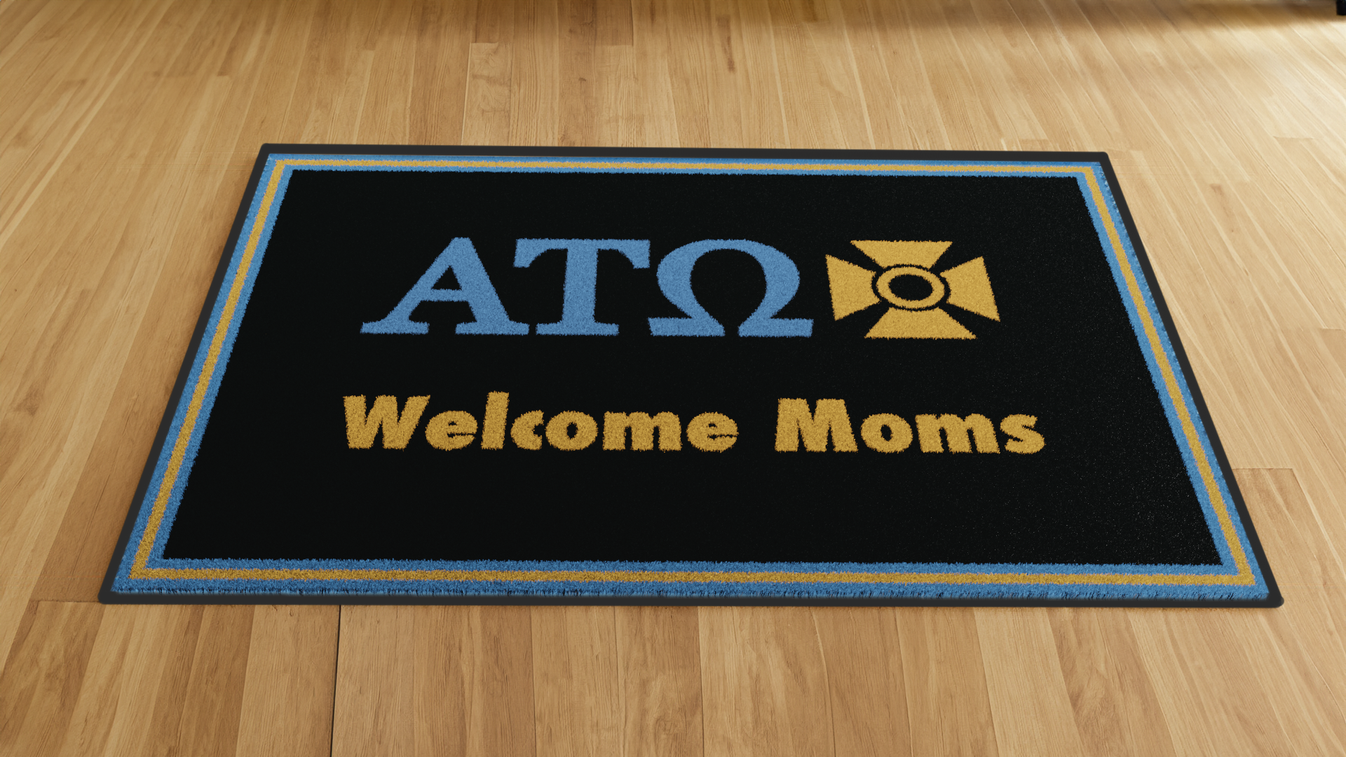 Alpha Tau Omega "Moms" Mat (4' x 6') - Greek-Rugs.com