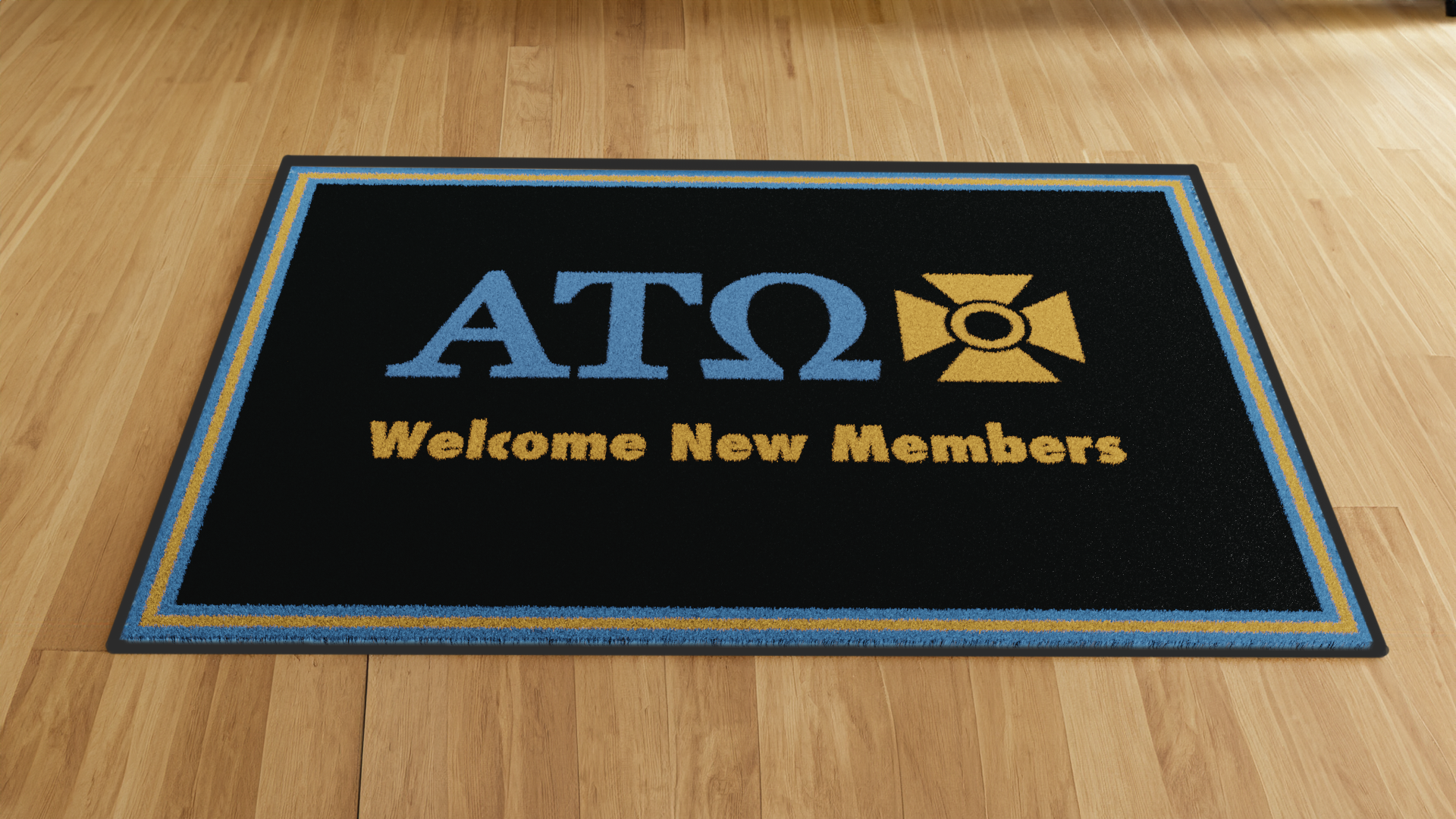 Alpha Tau Omega "New Members" Mat (4' x 6') - Greek-Rugs.com