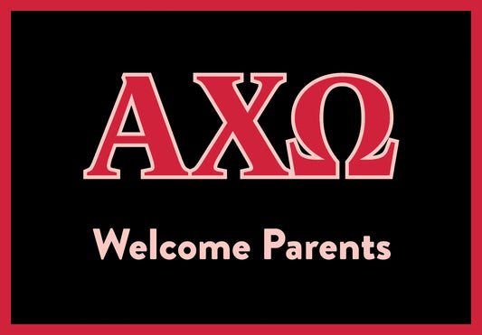 Alpha Chi Omega "Parents" Mat (4' x 6') - Greek-Rugs.com