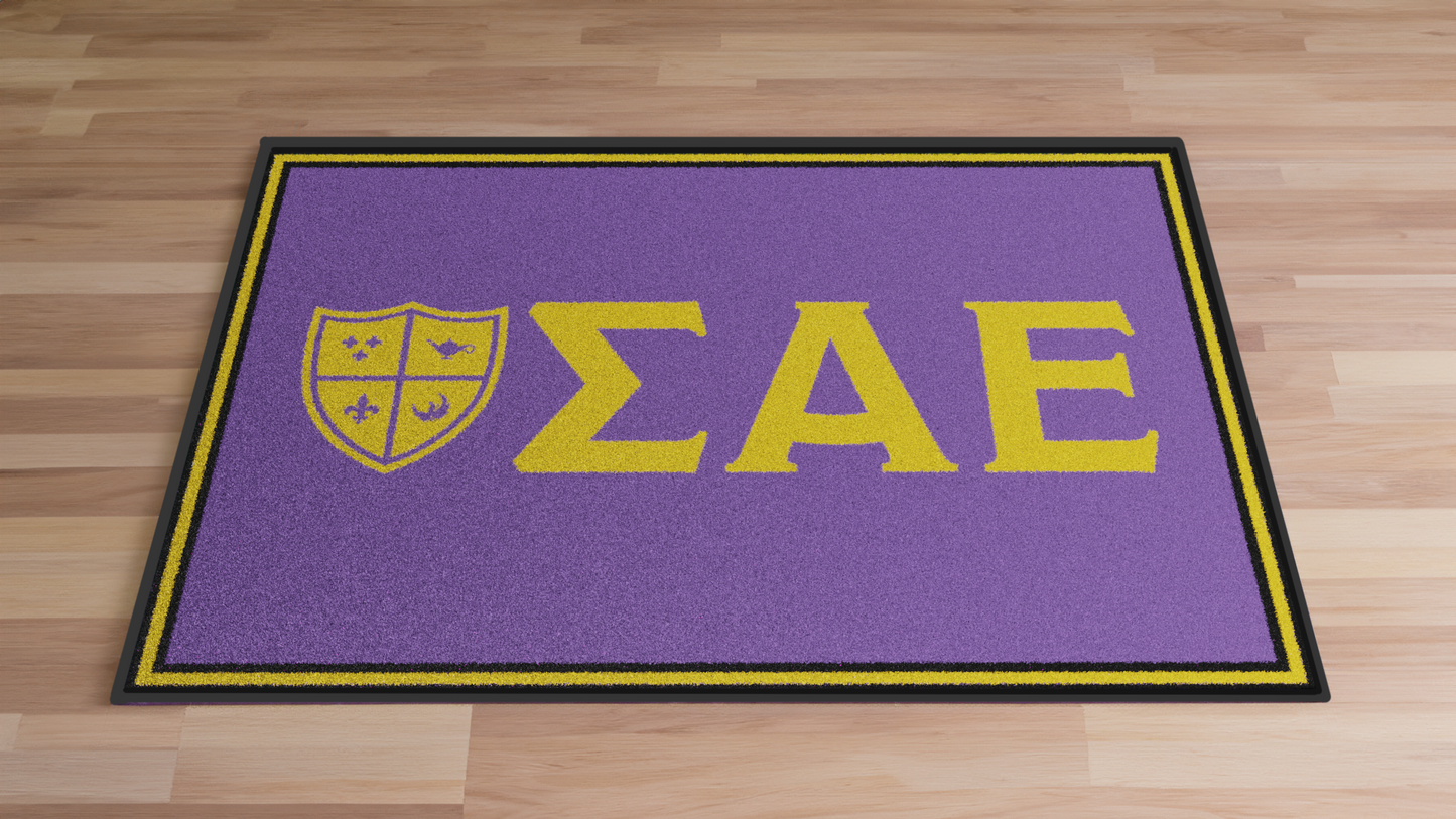 Sigma Alpha Epsilon "Letters" Mat (4' x 6') - Greek-Rugs.com