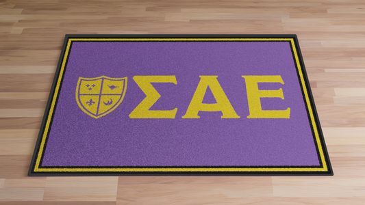 Sigma Alpha Epsilon "Letters" Mat (4' x 6') - Greek-Rugs.com